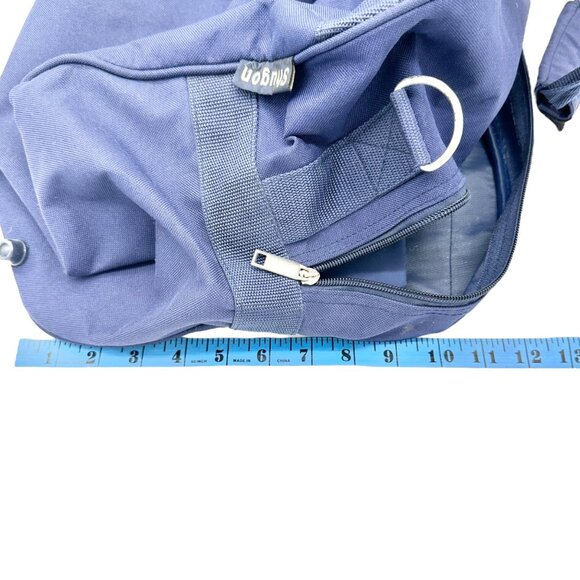 Shugon Blue Travel Duffel Bag Detachable Strap Multiple Compartments 19x11x9 - Picture 14 of 14